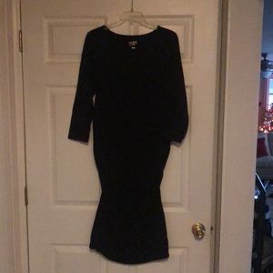 Maternity long sleeve maxi dress